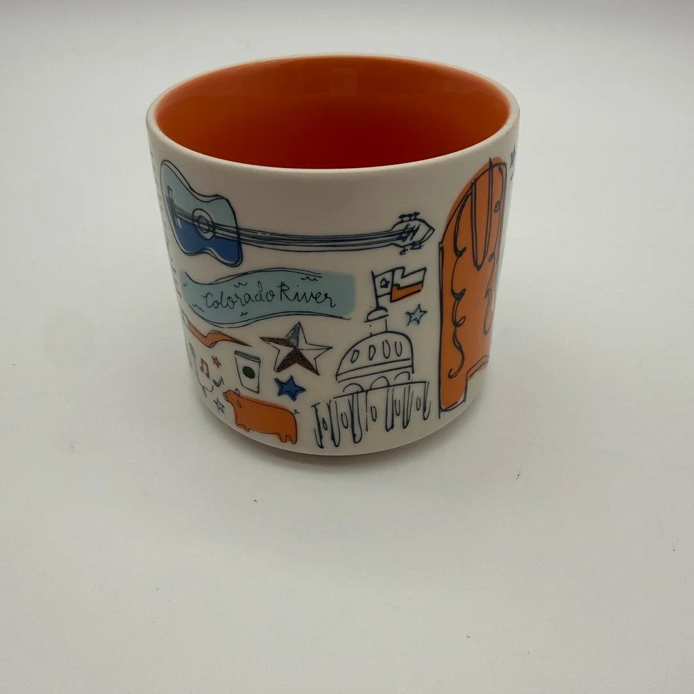 Starbucks Been There Series Texas Mug 14 oz 2019 Lone Star State Orange